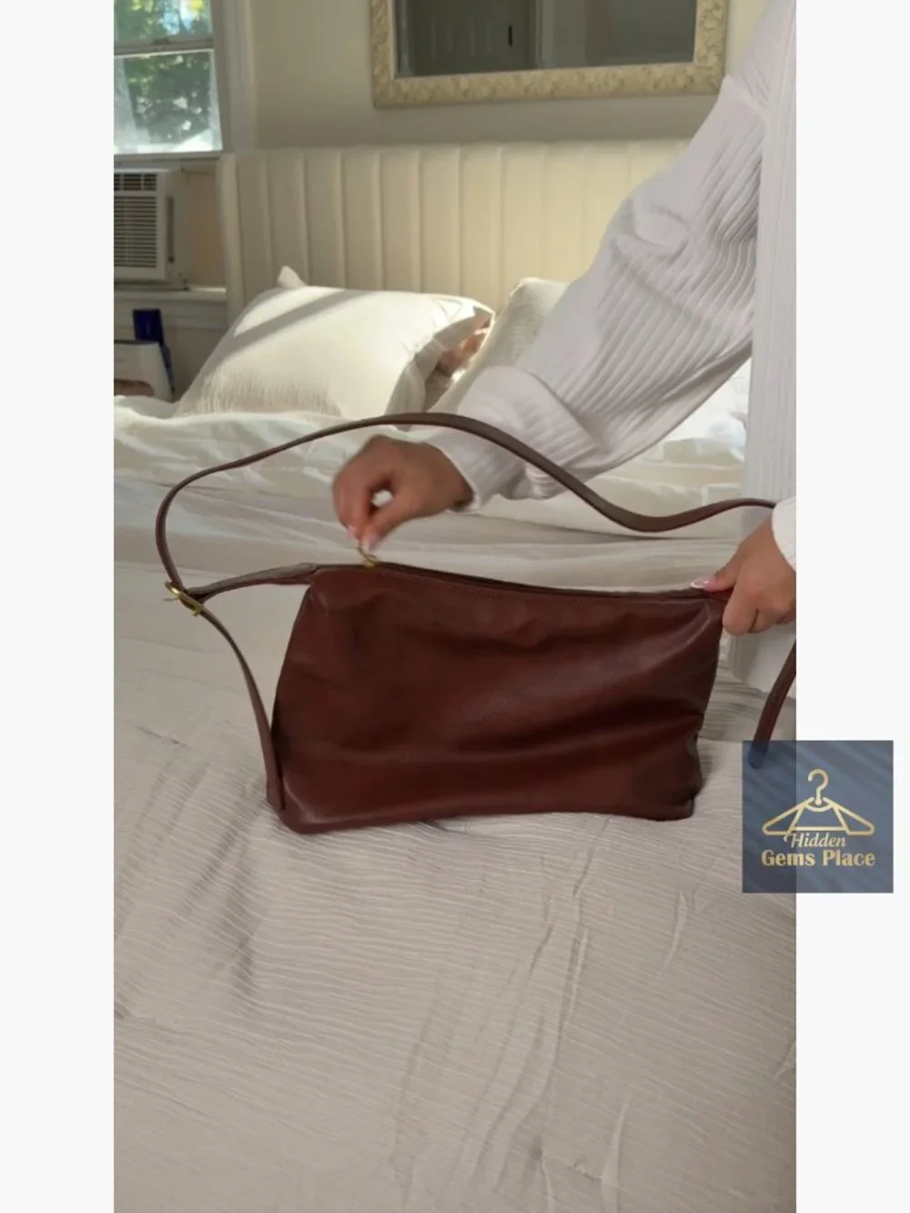 Slouchy Hobo Bag - Soft Vegan Leather Crossbody Shoulder Purse